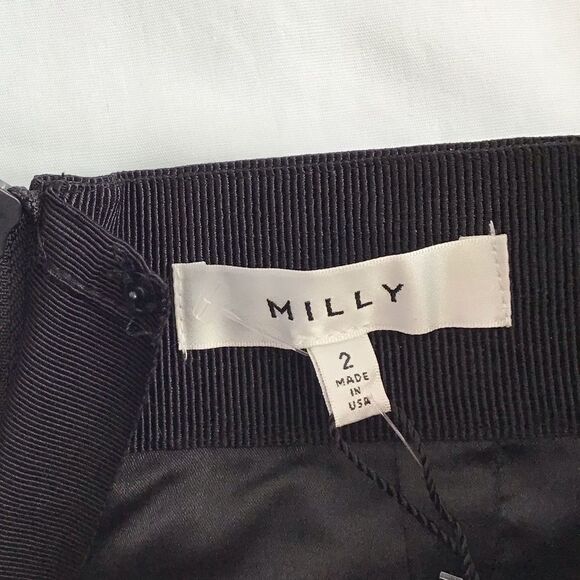 Milly Black Midi Slip Skirt New Size 2 - Picture 4 of 12